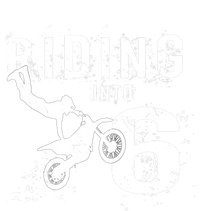 Riding Into 6 Years Old 6th Birthday Boy Dirt Bike Party Youth Performance Sprint T-Shirt