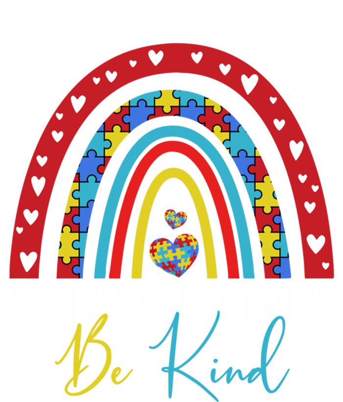 Be Kind Acceptance Rainbow Autism Awareness Month Funny Gift Poster