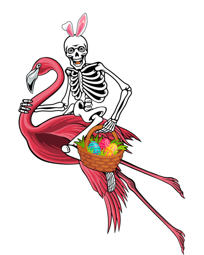 Bunny Xgreat Giftray Skeleton Riding Flamingo With Easter Eggs Basket Gift Tall Sweatshirt