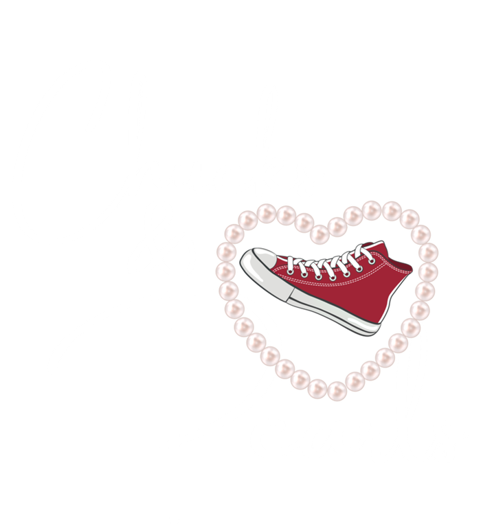 Chucks And Pearls 2021 Valentine Heart Hbcu Red Gift Great Gift T-Shirt