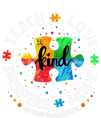 Autism Awareness Teacher Teach Hope Love Inspire Cropped Pullover Crew