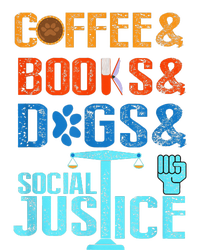 Coffee and Books and Dogs and Social Justice Full-Length Apron With Pockets