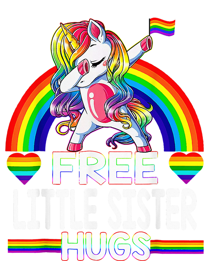 Free Little Sister Hugs Unicorn LGBT Pride Rainbow Long Sleeve Shirt