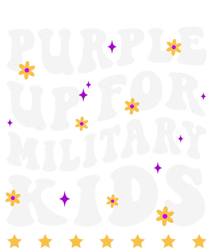 Groovy Purple Up For Military Military Child Month T-Shirt