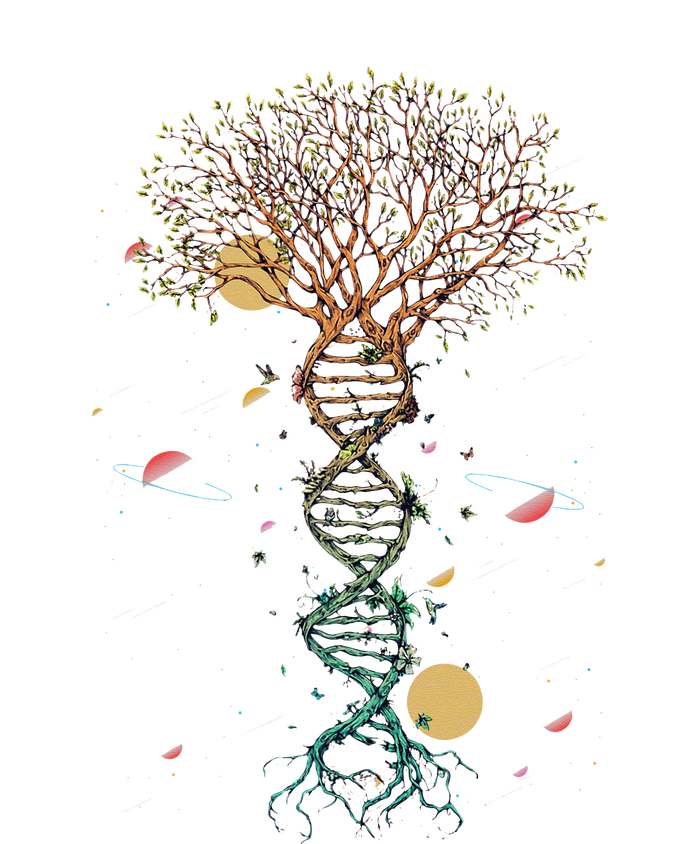 DNA Tree Life Biology Environment Science Earth Day Magnet