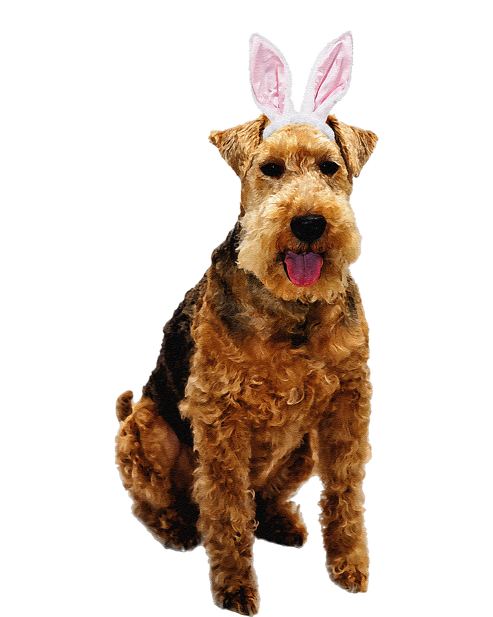 Welsh Terrier Wearing Easter Bunny Ears Dog Yupoong Adult 5-Panel Trucker Hat