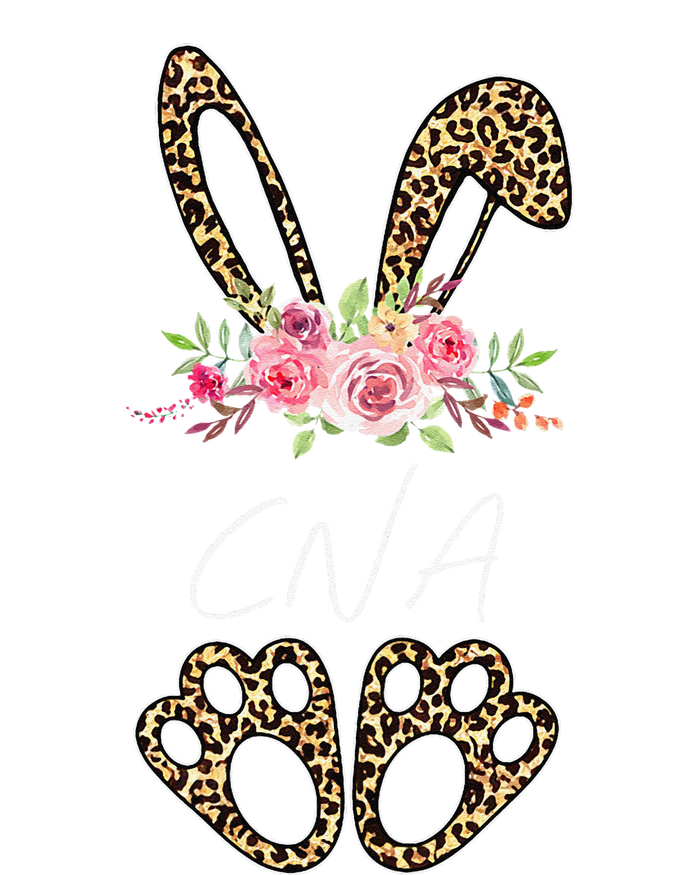 Womens CNA Bunny Leopard Flowers Easter Gifts T-Shirt