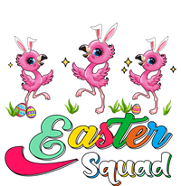 Easter Squad Three Cute Bunnies Flamingos Chocolate Eggs Funny Gift T-Shirt