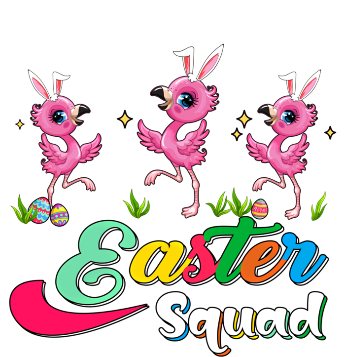 Easter Squad Three Cute Bunnies Flamingos Chocolate Eggs Funny Gift T-Shirt