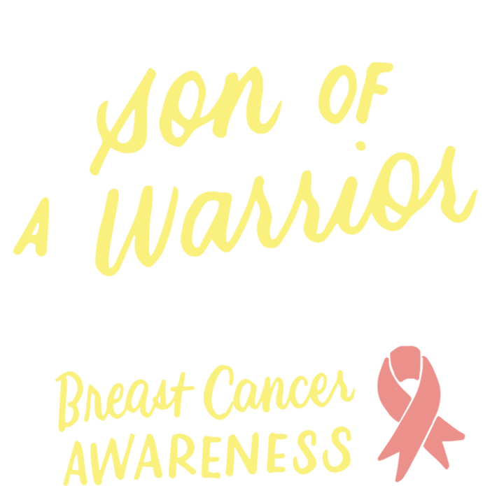 Son Of A Warrior Breast Cancer Awareness Pink Ribbon Funny Gift Women's Long Sleeve Flannel Pajama Set 