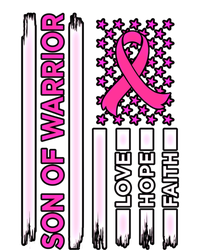 Son Of Warrior Usa Flag Breast Cancer Awareness Pink Graphic Gift Tank Top