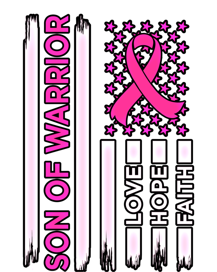 Son Of Warrior Usa Flag Breast Cancer Awareness Pink Graphic Gift Tank Top