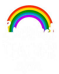 St Patricks Day Luckiest Teacher Ever Funny School Rainbow Gift Sweatshirt