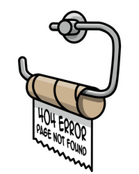 Error 404 Page Not Found Empty Toilet Paper Funny Programmer Gift T-Shirt