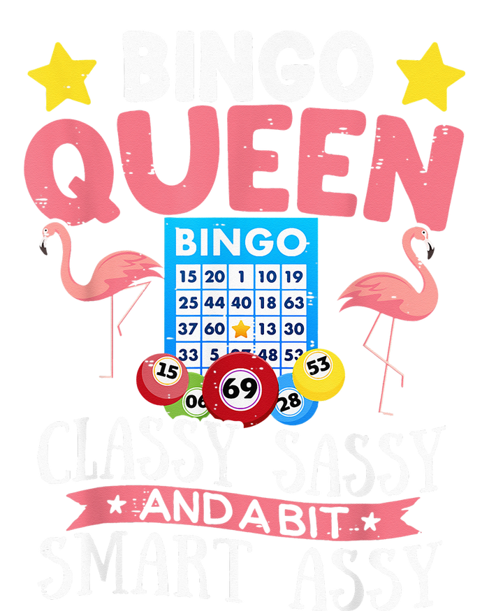 Funny Bingo Queen Bingo Flamingo Mothers Day Women's Crop Top Tee