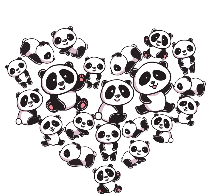 Cute Panda Shirts Panda Bear Lover Heart Gifts Tall T-Shirt