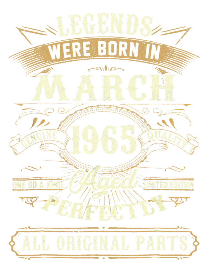 58th Birthday Gift 58 Years Old Legends Born March 1965 T-Shirt