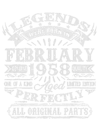 65th Birthday Gift Legends Born In February 1958 65 Year Old Kids Long Sleeve Shirt