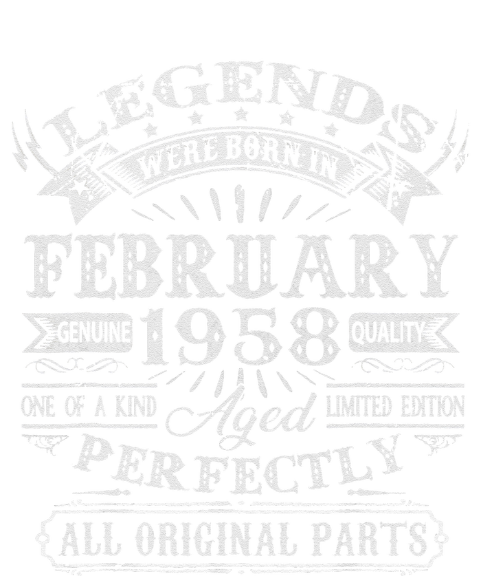 65th Birthday Gift Legends Born In February 1958 65 Year Old Kids Long Sleeve Shirt