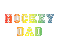 Father's Day Hockey Dad Rainbow Gift Striped Beanie with Solid Band