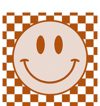 Retro Happy Face Checkered Pattern Smile Face Trendy Sweatshirt