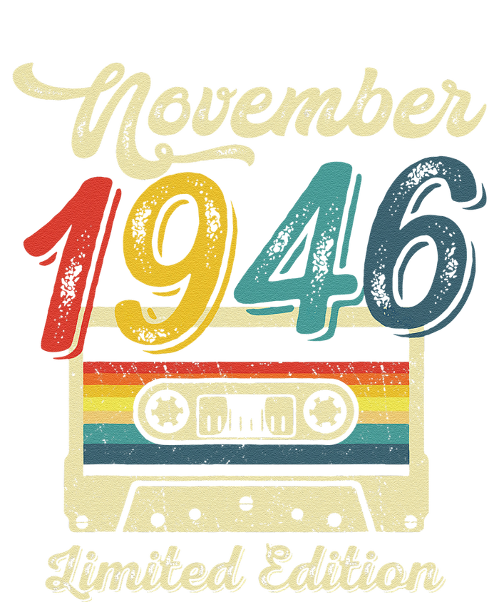 76 Years Old Gift Retro November 1946 Cassette 76th Birthday T-Shirt