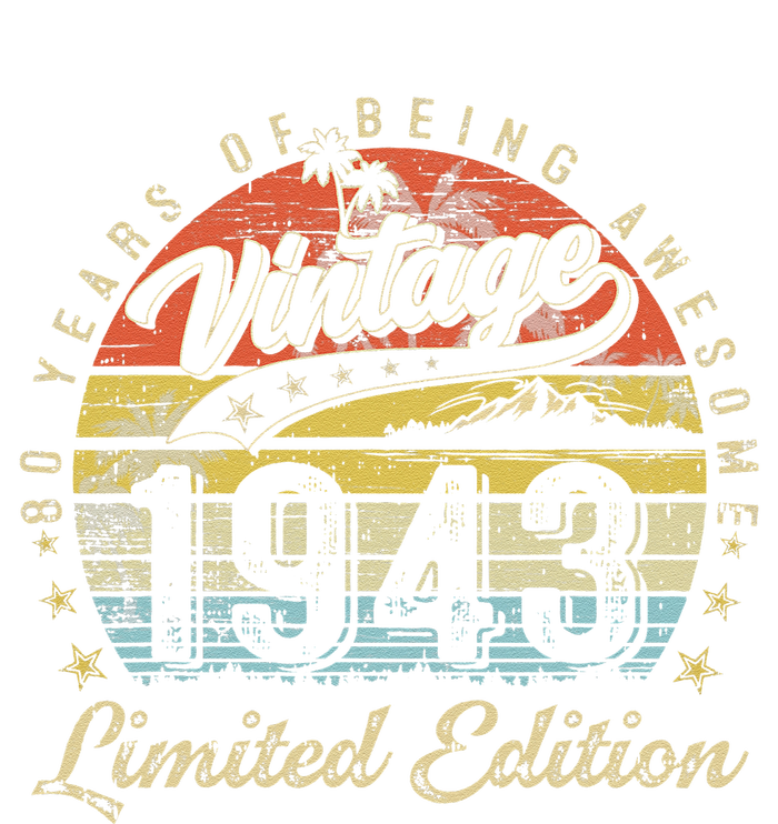 80 Year Old Gifts Vintage 1943 Limited Edition 80th Birthday T-Shirt