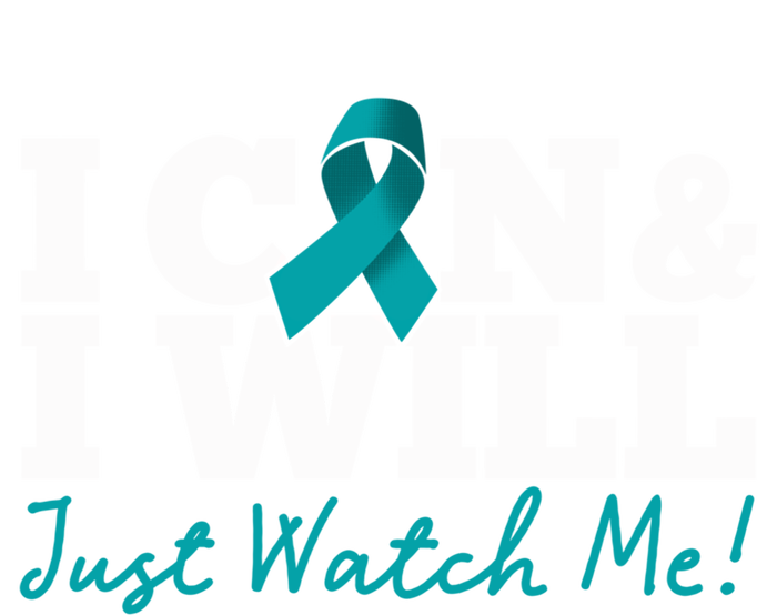 I Can And I Will Beat Ovarian Cancer Warrior Just Watch Me Gift Toddler Long Sleeve Shirt