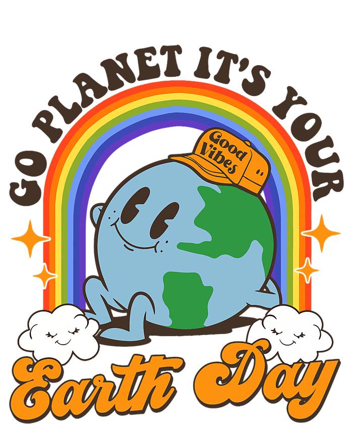 Go Planet Its Your Earth Day Teacher Groovy Environment T-Shirt