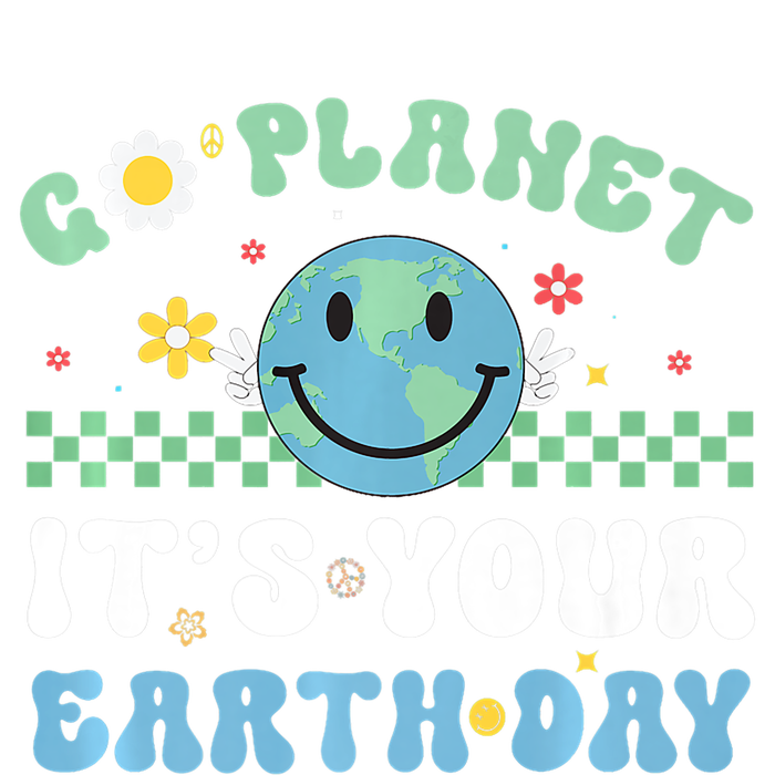 Hippie Face Go Planet Its Your Earth Day Peace Groovy Kids Hoodie