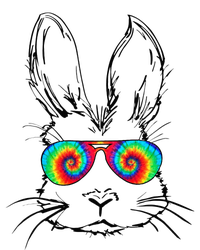 Bunny With Glasses Bubble Gum tie dye Easter Day Tank Top