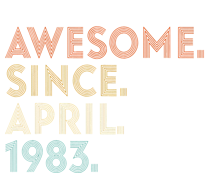 Awesome Since April 1983 Vintage 40th Birthday T-Shirt