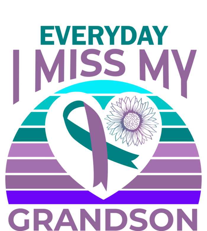 I Miss My Grandson Heart Suicide Awareness Grandma Gift Women's V-Neck T-Shirt