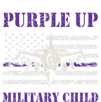 I Purple Up Month of Military Child Awareness Air Force Striped Beanie with Solid Band