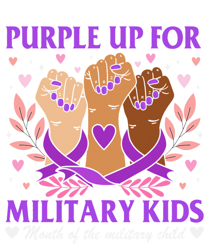 Military Child Month Purple Military Women's V-Neck T-Shirt