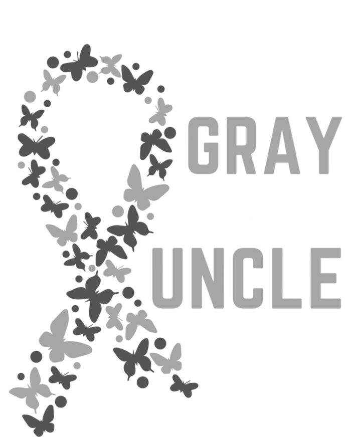 I Wear Gray For My Uncle Funny Gift Brain Cancer Awareness Funny Gift Poster