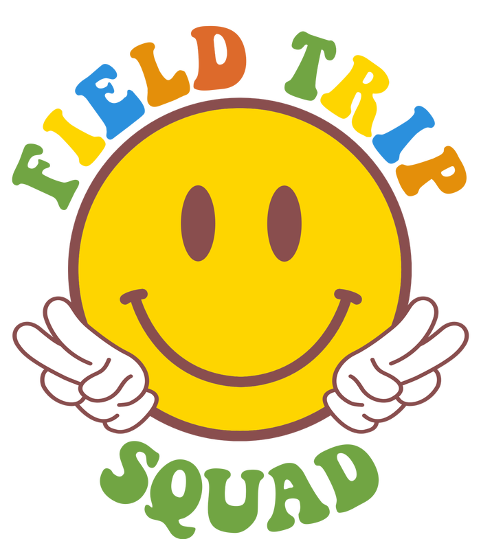 Field Trip Squad Smiley Face School Cooling Performance Crew T-Shirt