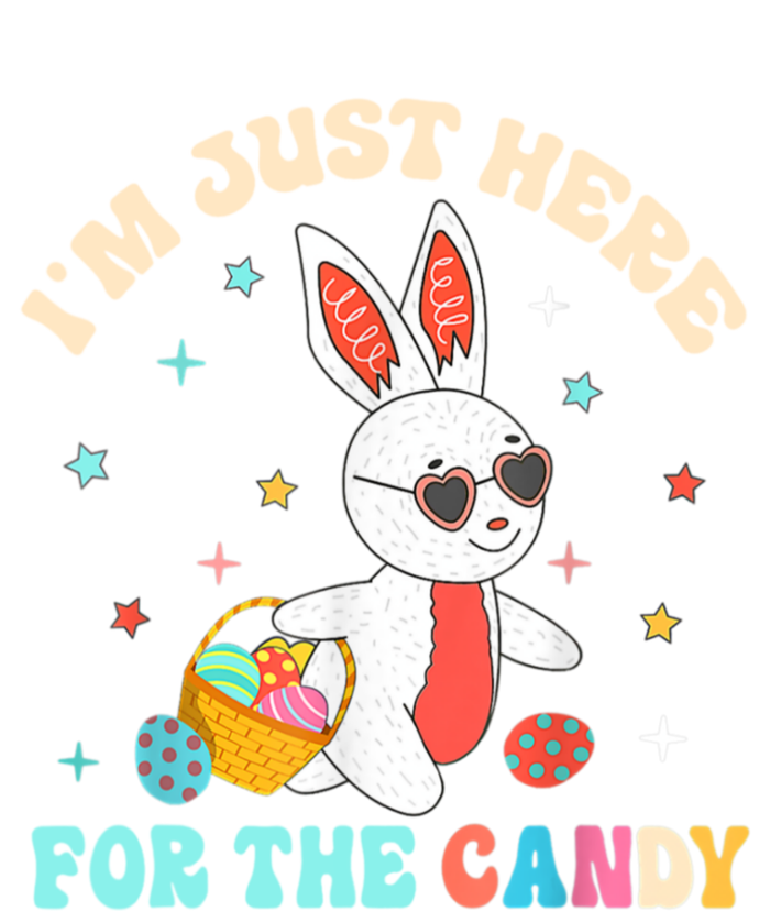 Funny Easter Bunny I'm Just Here For Easter Candy Short Acrylic Beanie