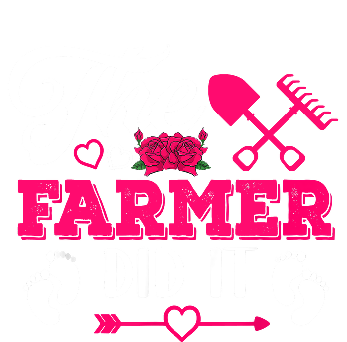 The Farmer Did It Funny Pregnancy Announcement Flowers T-Shirt