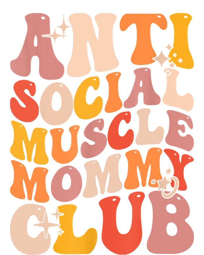 Anti Social Muscle Mommy Club Groovy Funny Women’s Perfect Tri Rocker Tank