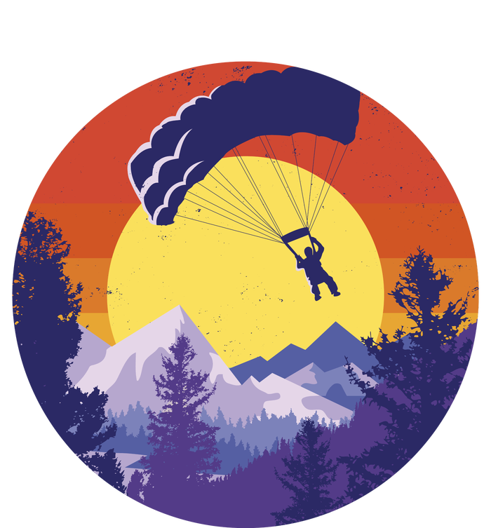 Parachute Skydiving Retro Sunset T-Shirt