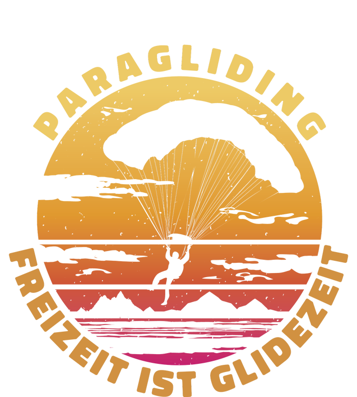 Paraglider Silhouette Retro Sunset T-Shirt