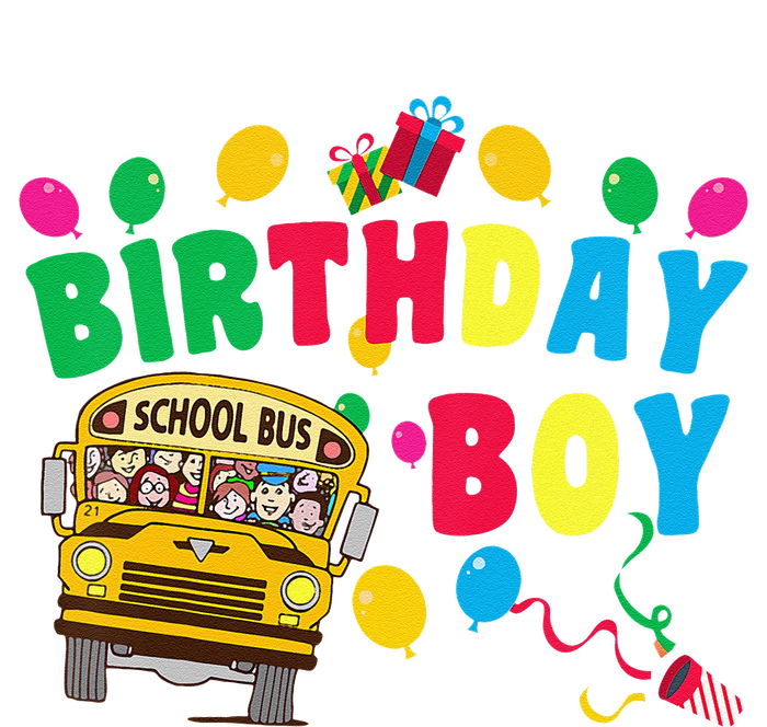 Birthday School Bus Birthday Gift Valucap Bio-Washed Visor