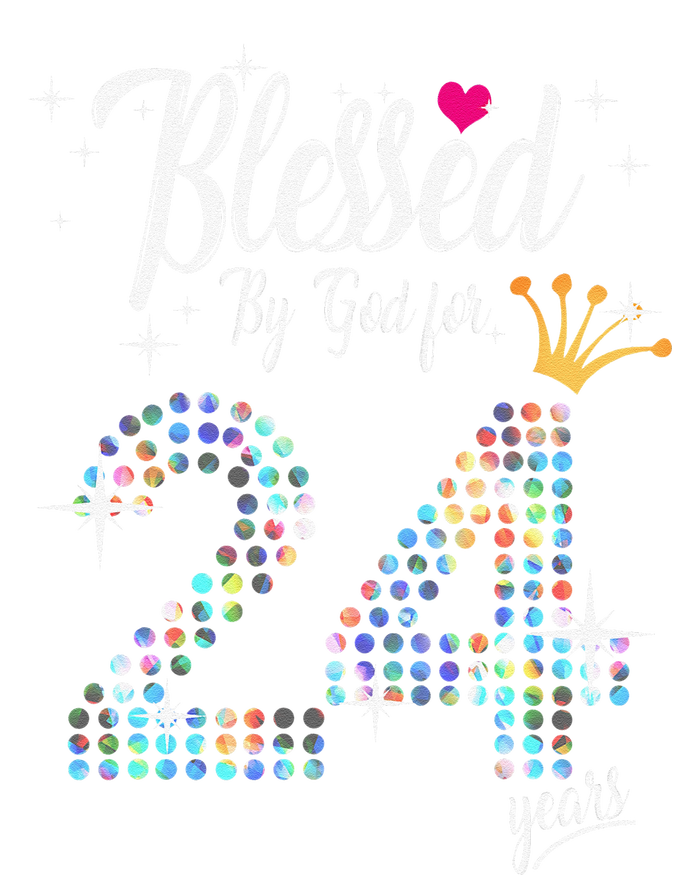 Blessed By God For 24 Years 24th Birthday Anniversary T-Shirt