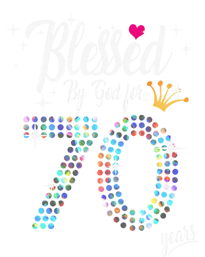 Blessed By God For 70 Years 70th Birthday Anniversary T-Shirt