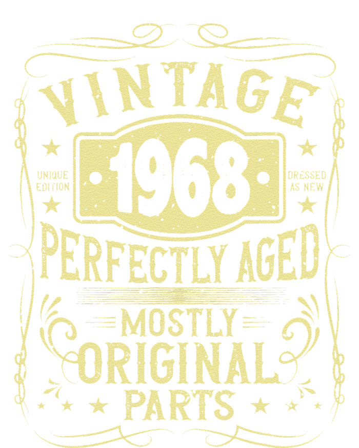 Born In 1968 Birthday, Vintage, Perfectly Aged, Made In 1968 Womens Cotton Relaxed Long Sleeve T-Shirt