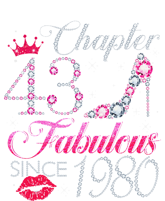 Chapter 43 Fabulous Since 1980 43rd Birthday Gift For Women Cute T-Shirt