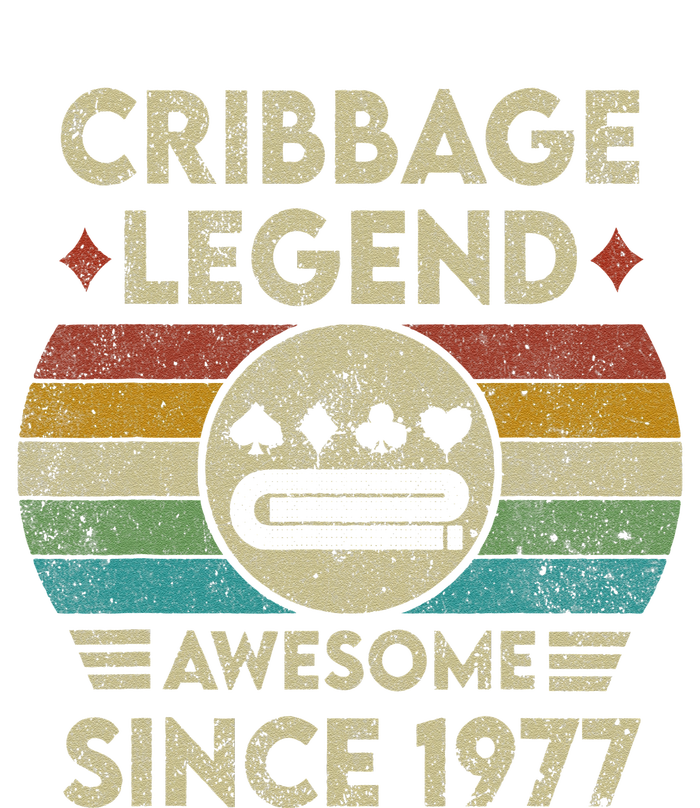 Cribbage Legend 45 Years Old Awesome Since 1977 Cribbage Tall Sweatshirt