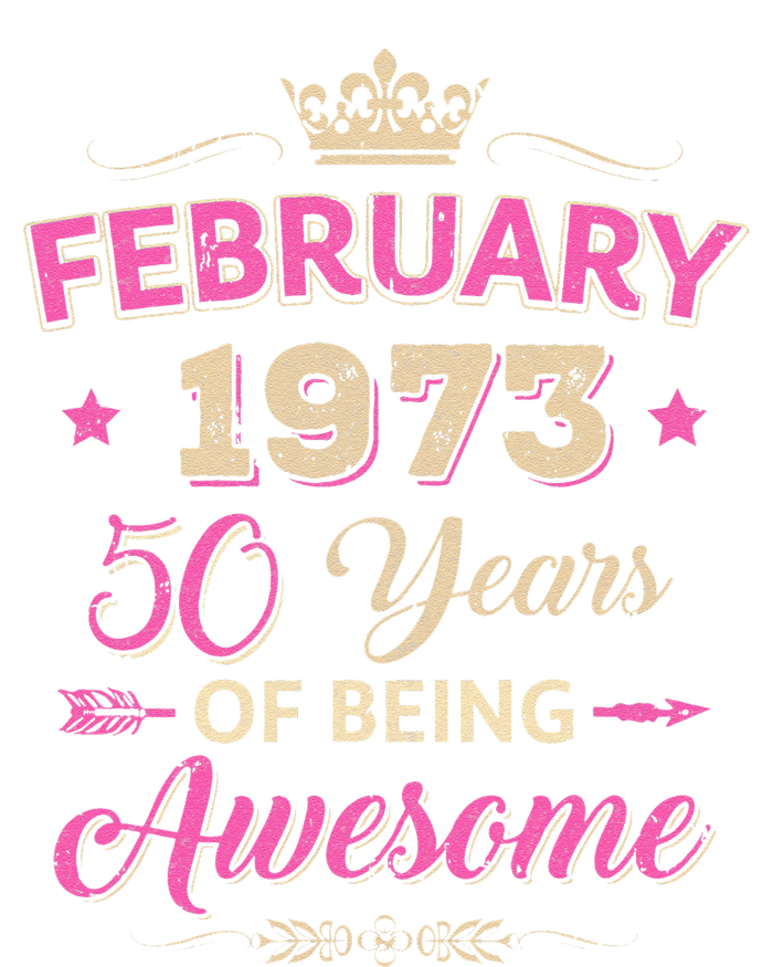 February 1973 50 Years Of Being Awesome Retro 50Th Birthday Softstyle Adult Sport Polo