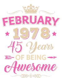 February 1978 45 Years Of Being Awesome Retro 45Th Birthday T-Shirt